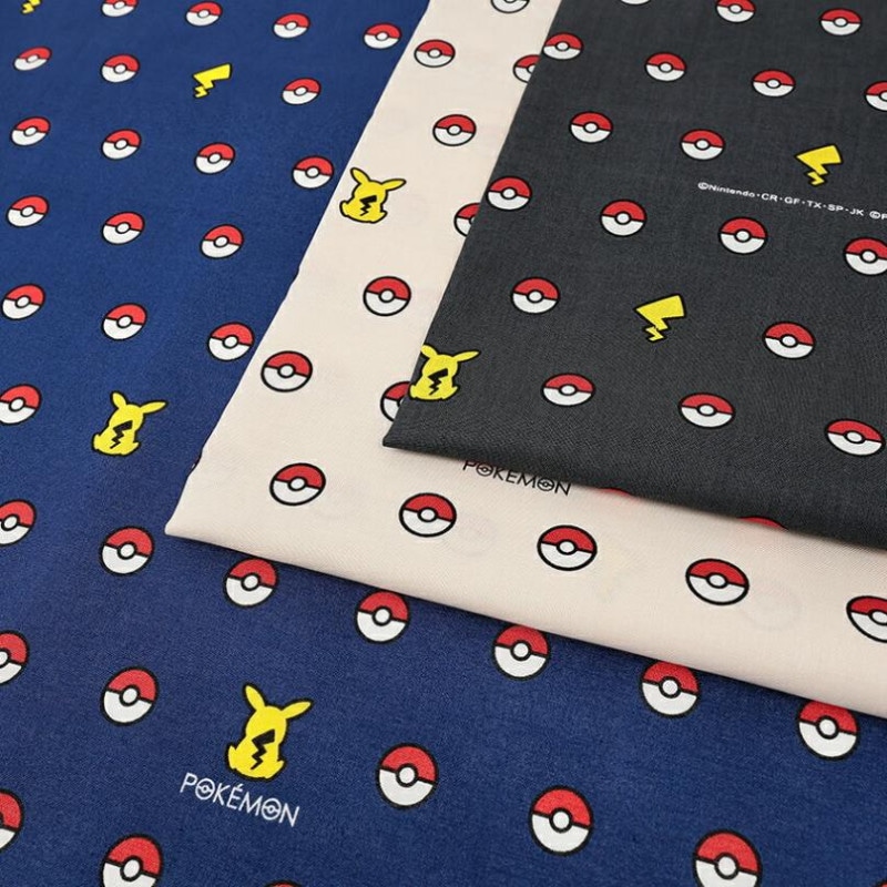 ポケットモンスター ボール柄 シーチング 50cm単位