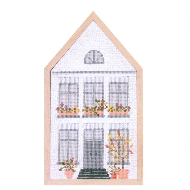 輸入刺繍キット クロスステッチ RICO(リコ) AUTUMN HOUSE 刺しゅう枠付き 100218