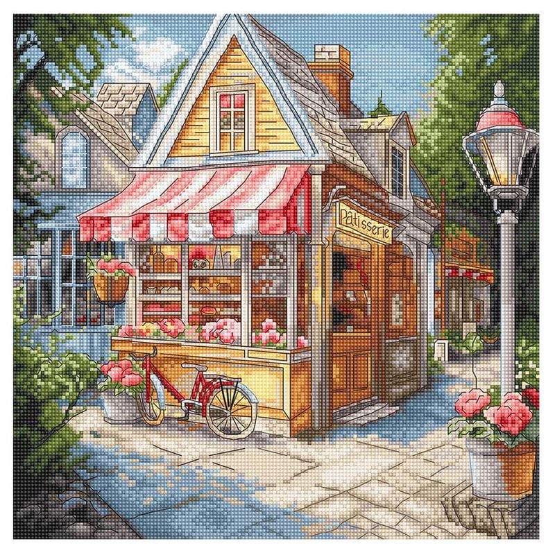 【在庫限り】輸入刺繍キット クロスステッチ LETISTICH Pastry shop/Patisserie L8098