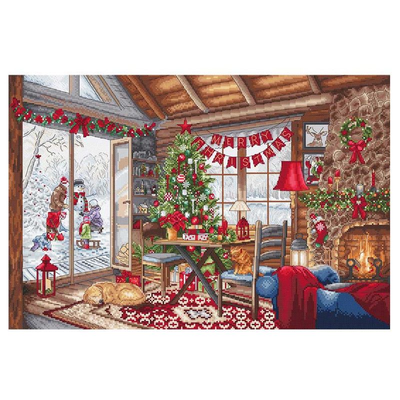 輸入刺繍キット クロスステッチ LETISTICH Christmas Cabin L8105