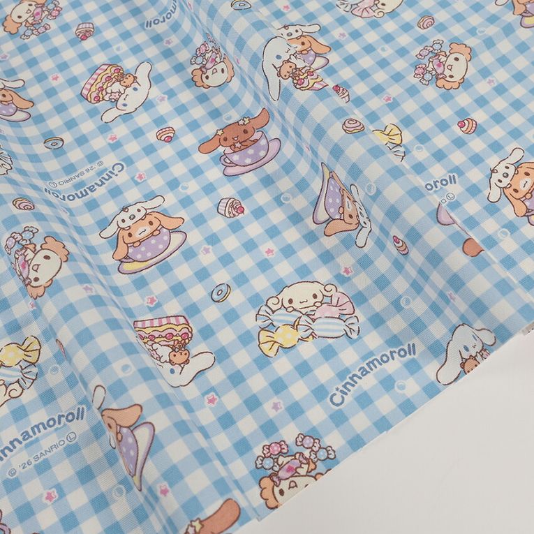 サンリオ シナモロール チェック オックス 50cm単位