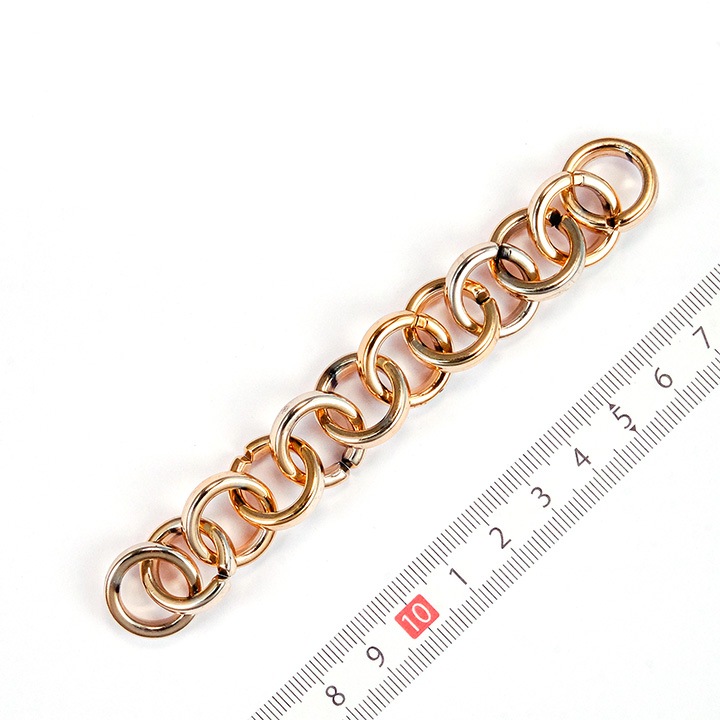 アクリルチェーンパーツ 丸繋ぎ用 約17mm ゴールド