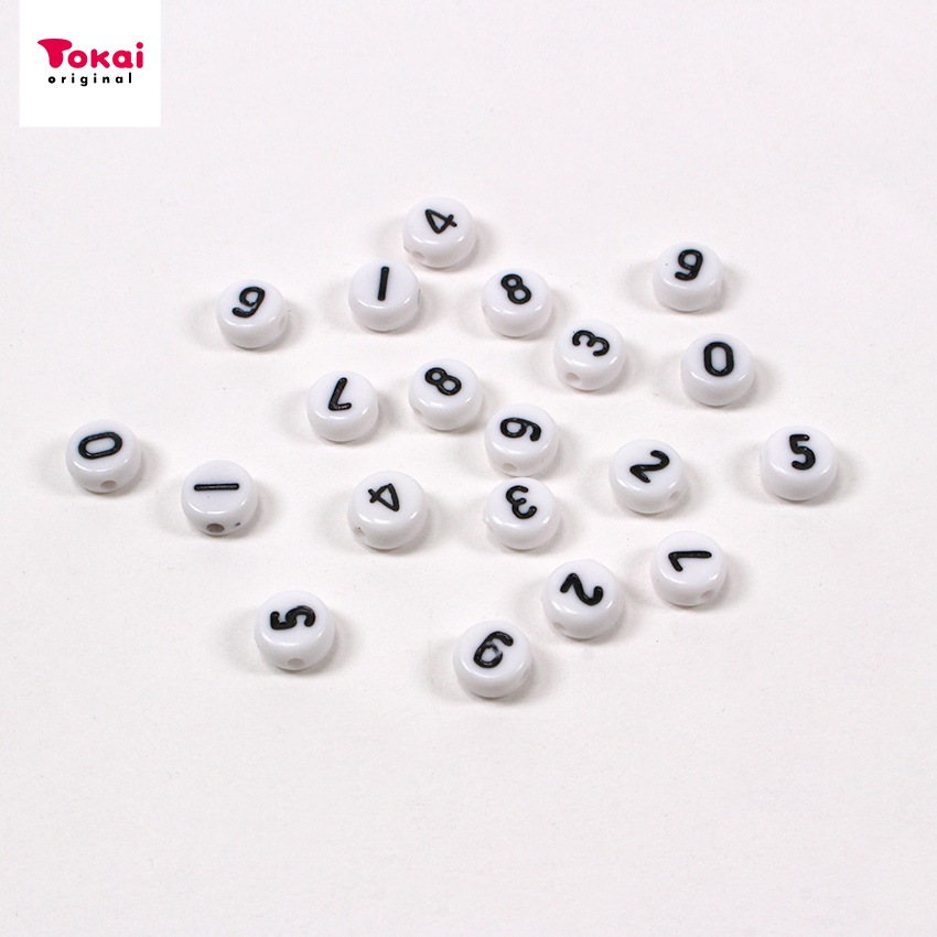 アクリルビーズ 数字 20個入(0-9 各2個入)