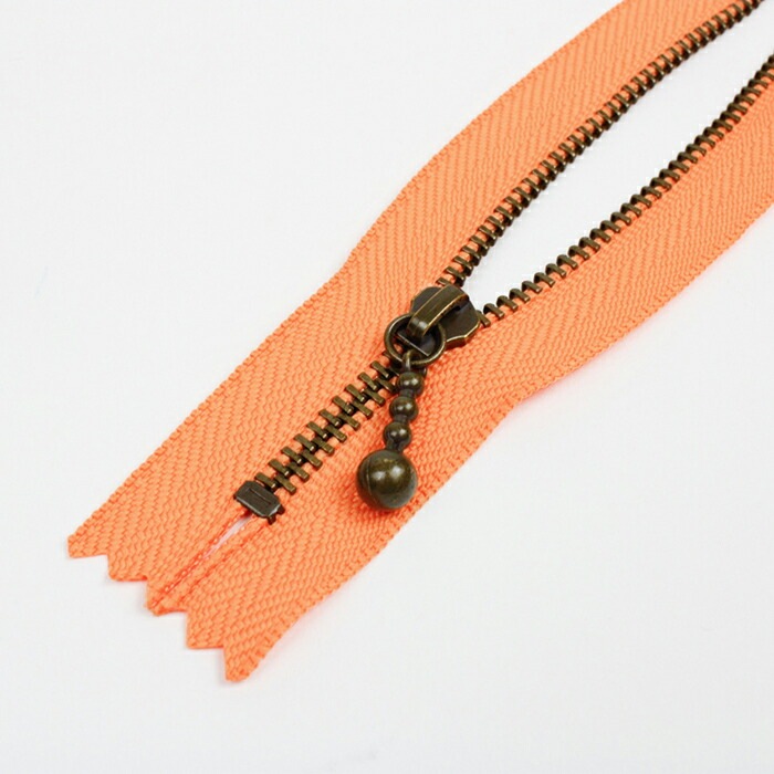 YKK 玉付きファスナー 20cm メタルアンティークゴールド 3GKB-20 AG 