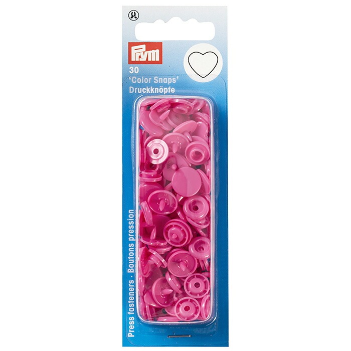 Prym プリム カラースナップ 12.4mm ハート 30組 