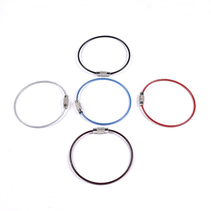 ワイヤーリングキーホルダー 約50mm 2個入り