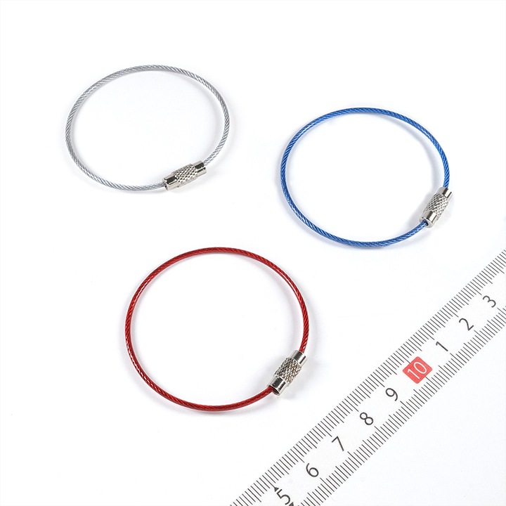 ワイヤーリングキーホルダー 約50mm 2個入り