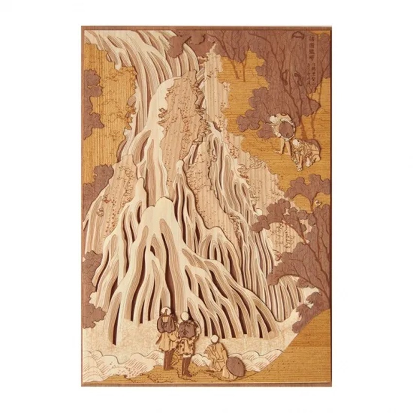 木はり絵手作りキット 葛飾北斎「諸国瀧廻り/下野黒髪山きりふりの滝