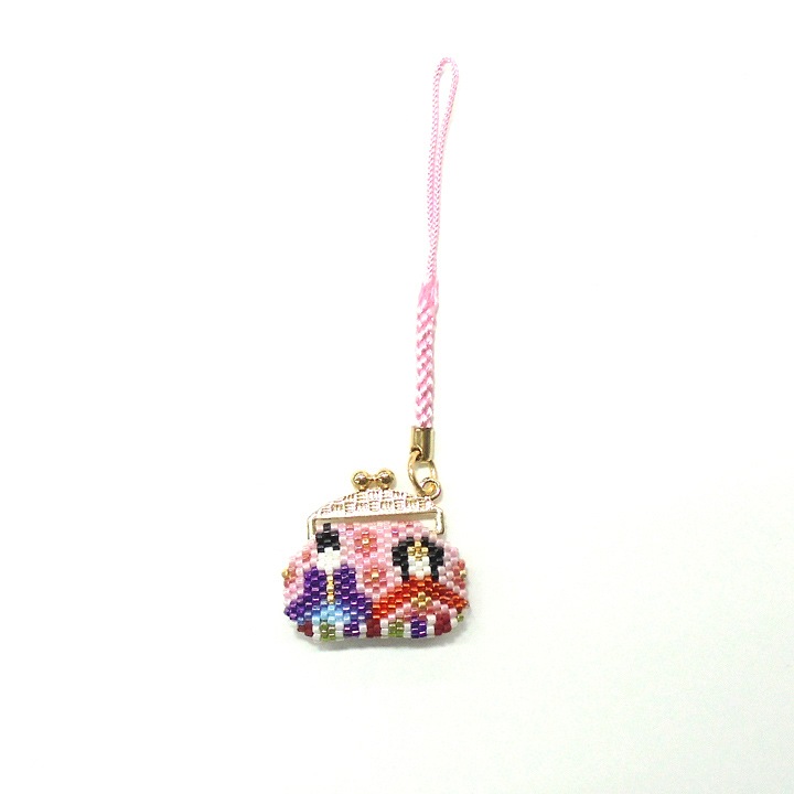 京・西陣柄がまぐち根付け おひなさま