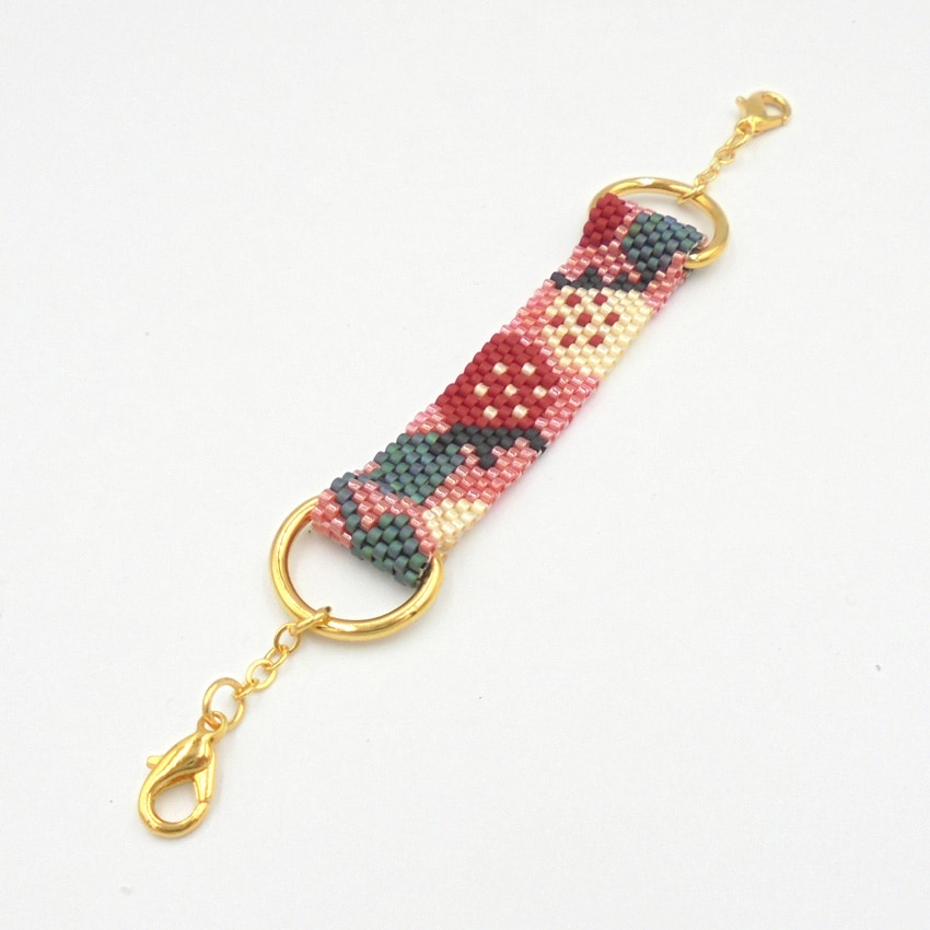 京・西陣柄マスク留め いちご PB-210