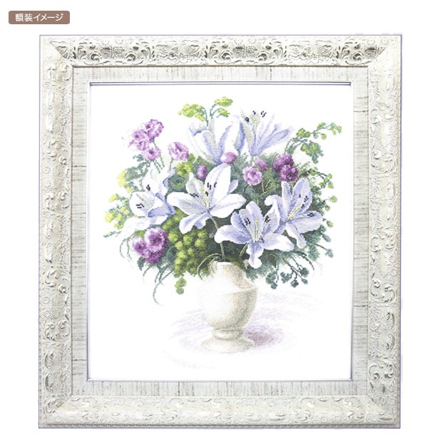 輸入刺しゅうキットCharivna（チャリブナ） Bouquet with white lilies