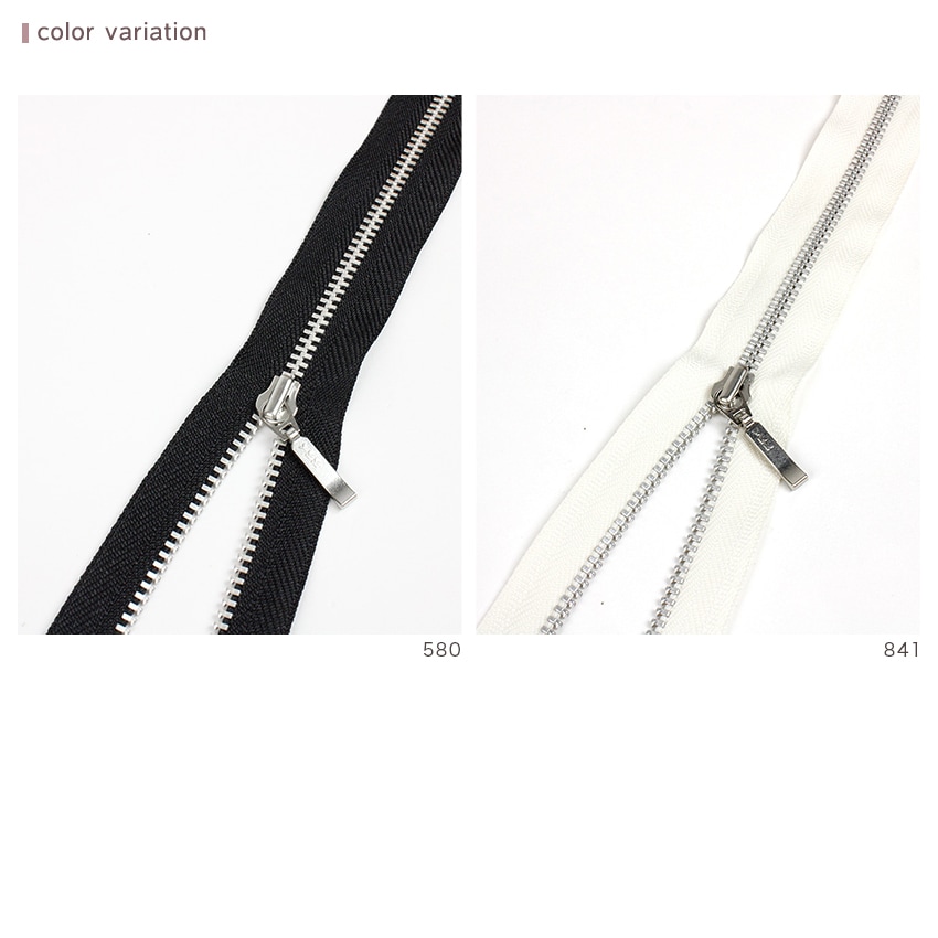 YKK メタル オープンファスナー シルバー 80cm | ファスナー | 手芸