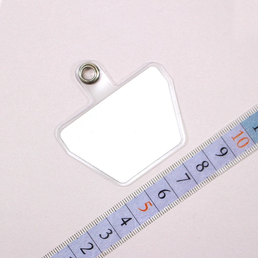 ストラップホルダーB(片面シール付) 55×55mm クリア 2個入り