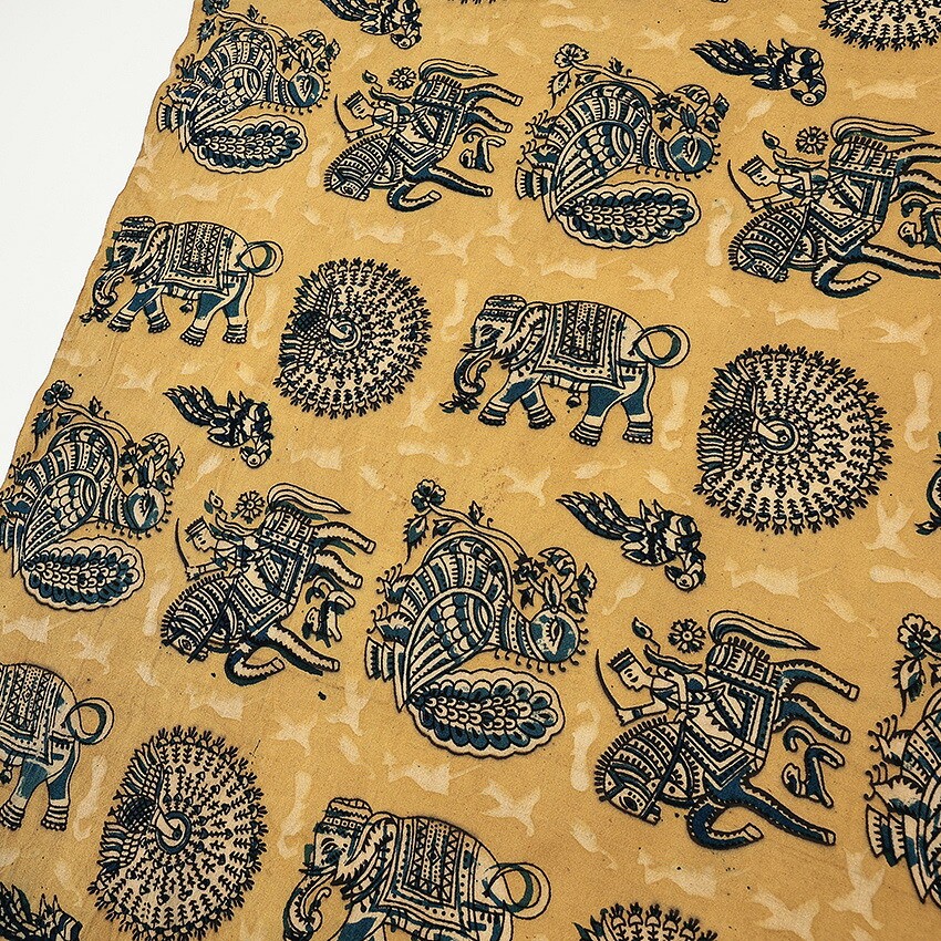 インドブロックプリント KK-1639 3841 50cm単位 | シーチング | 手芸