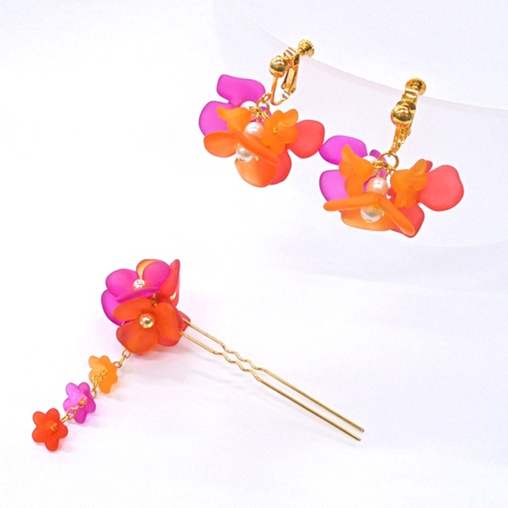 ビーズキット 京・花手まり かんざし カランコエ BK100