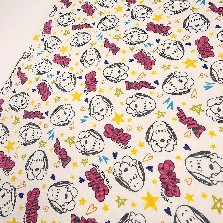 ピーナッツ スヌーピー アイライクフェイス オックス 50cm単位