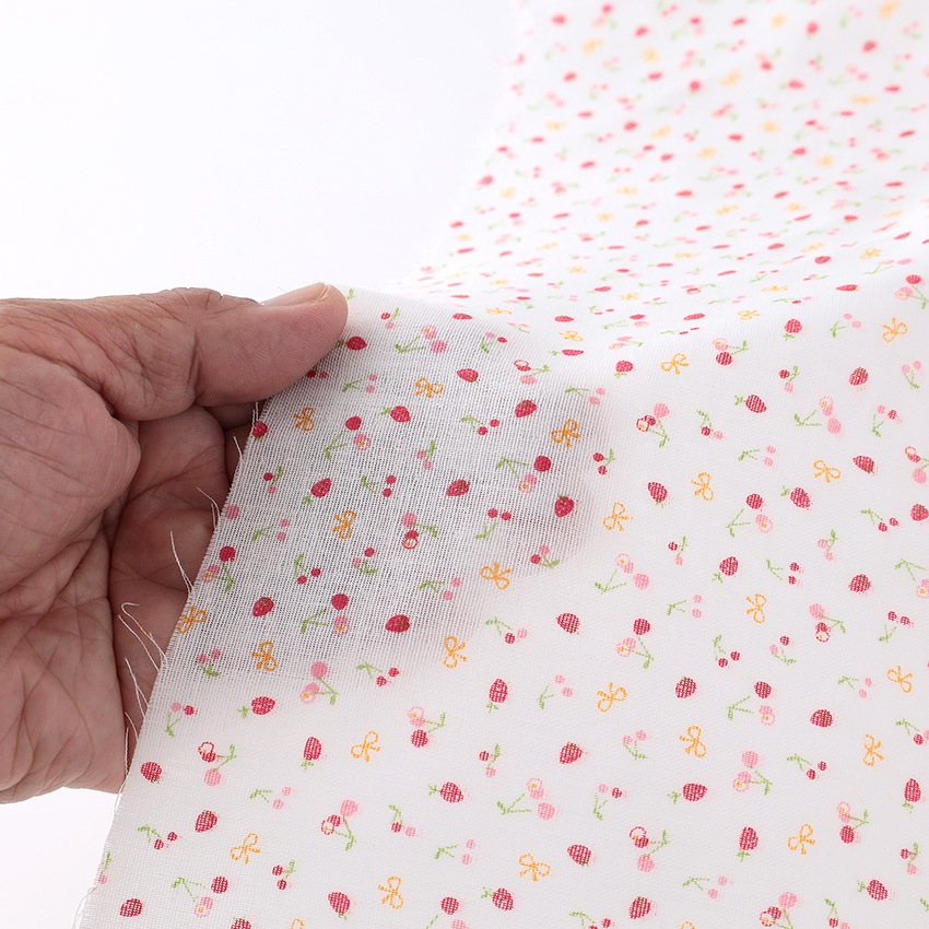 【お買い得品】カットクロス フルテクトイチゴ ダブルガーゼ 50cm