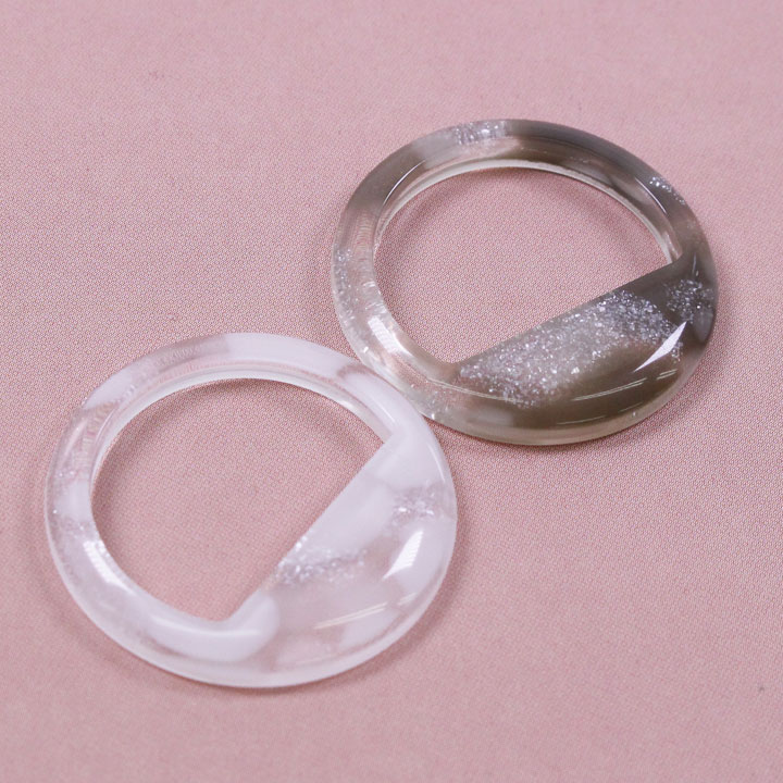 【お買い得品】ポリパーツ 丸 一部くりぬき 約26mm 1ヶ