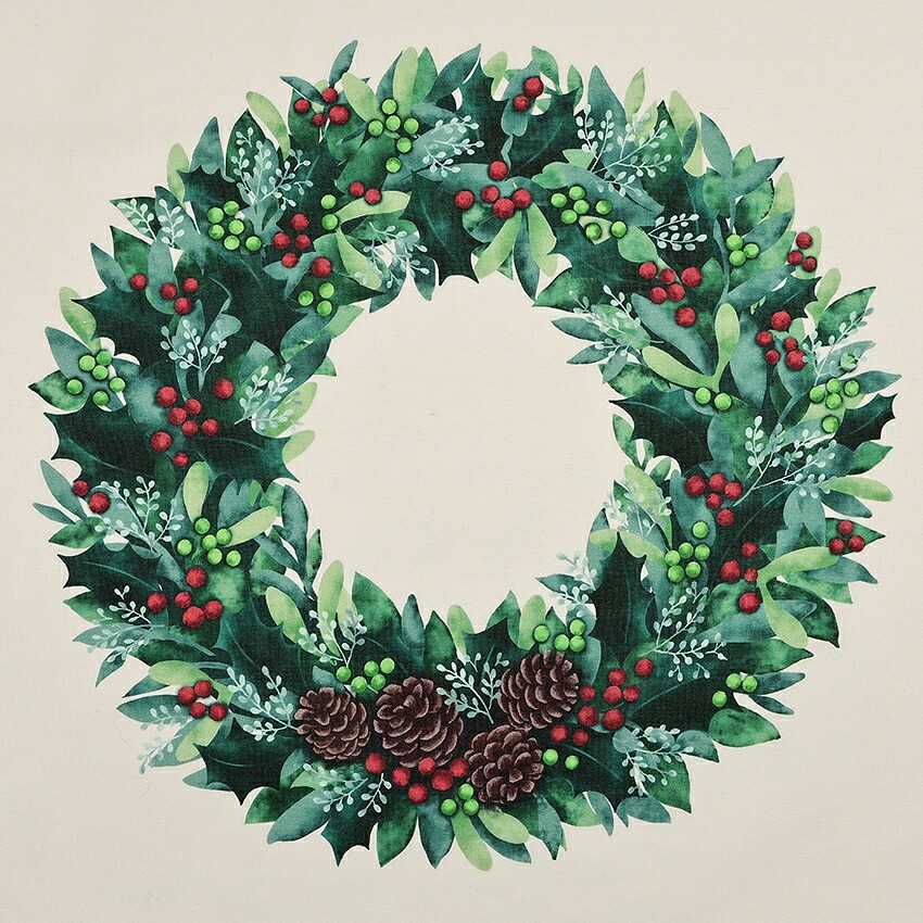 Xmas Collection クリスマスアソートパネル 108×76cm カットクロス