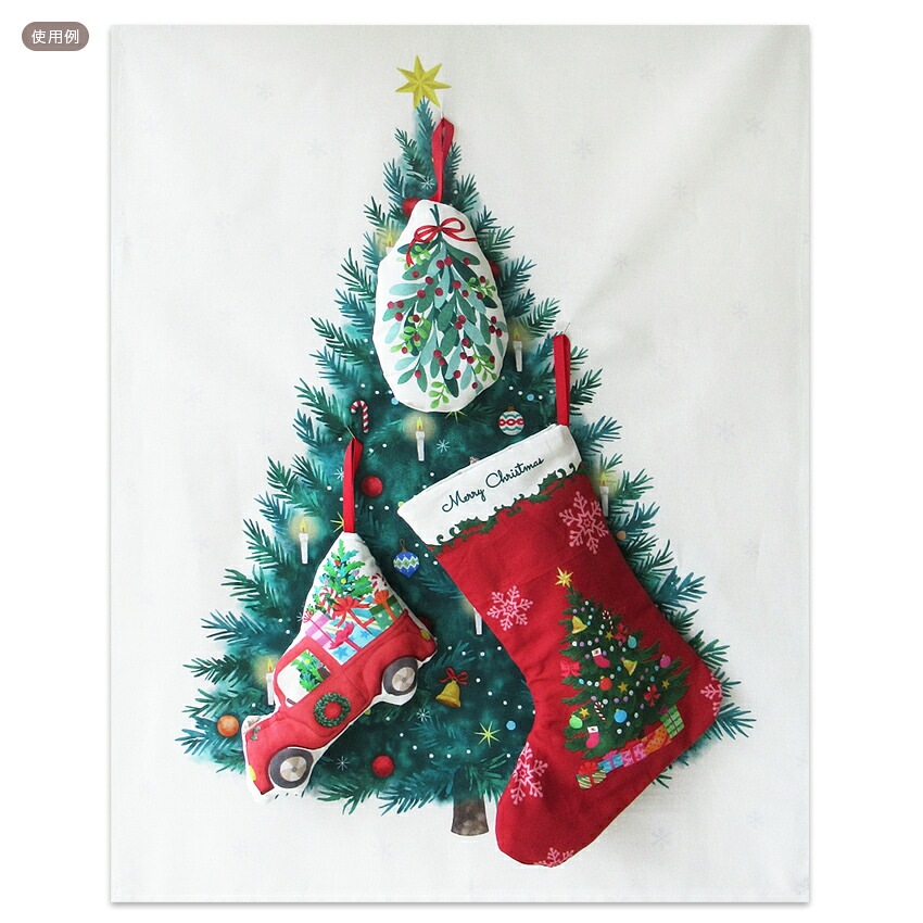 Xmas Collection クリスマスアソートパネル 108×76cm カットクロス