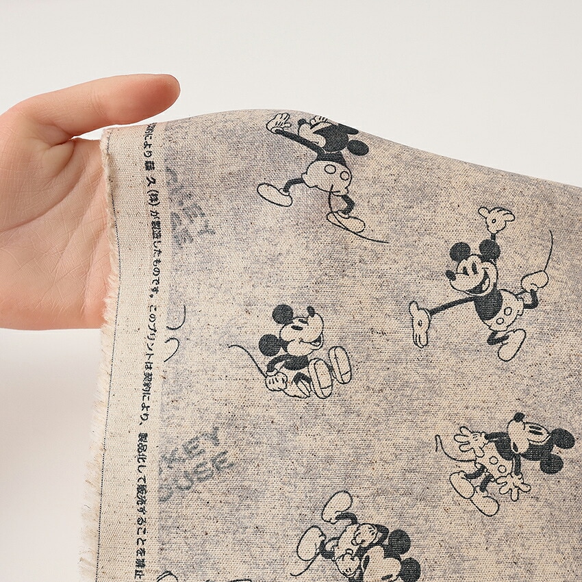 ディズニー ミッキーマウス 綿麻キャンバス 50cm単位 | Disney