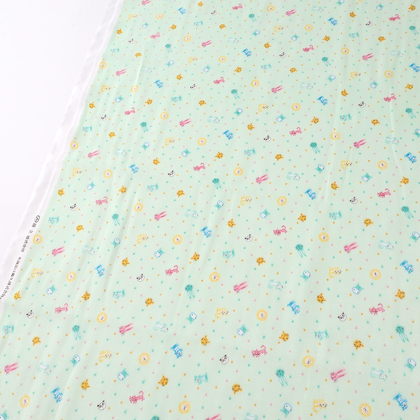 【お買い得品】カットクロス フルテクト動物 ダブルガーゼ 50cm