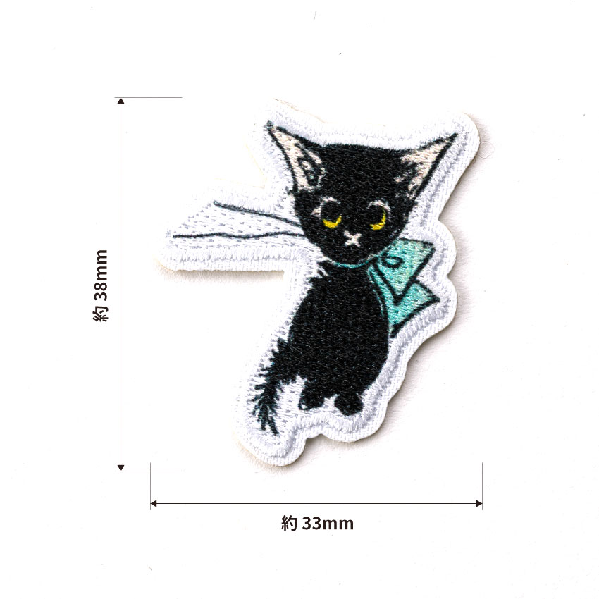くらはしれい こねこのトト 刺繍プリント シール＆アイロンワッペン
