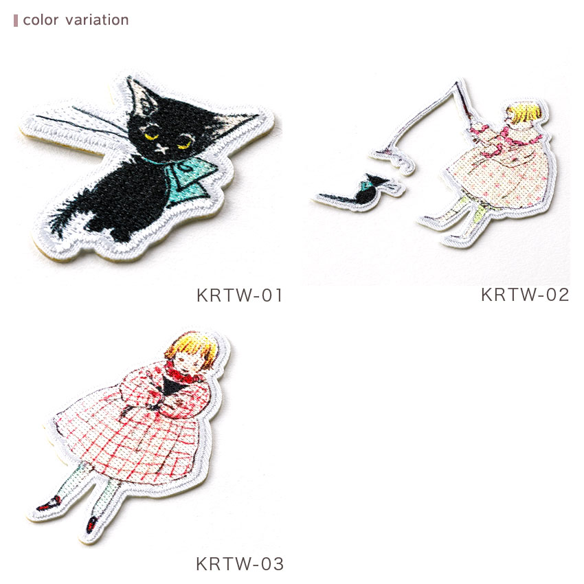 くらはしれい こねこのトト 刺繍プリント シール＆アイロンワッペン