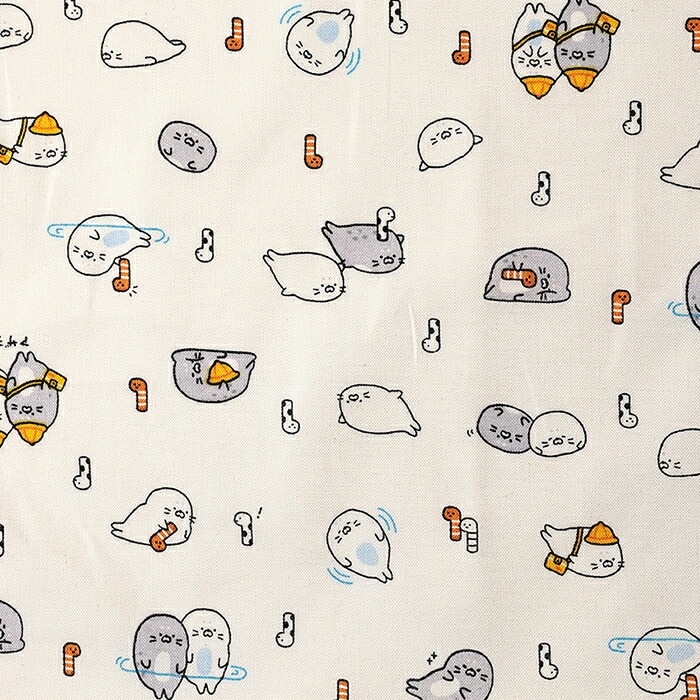 リトルアニマルワールド アザラシ シーチング 50cm単位