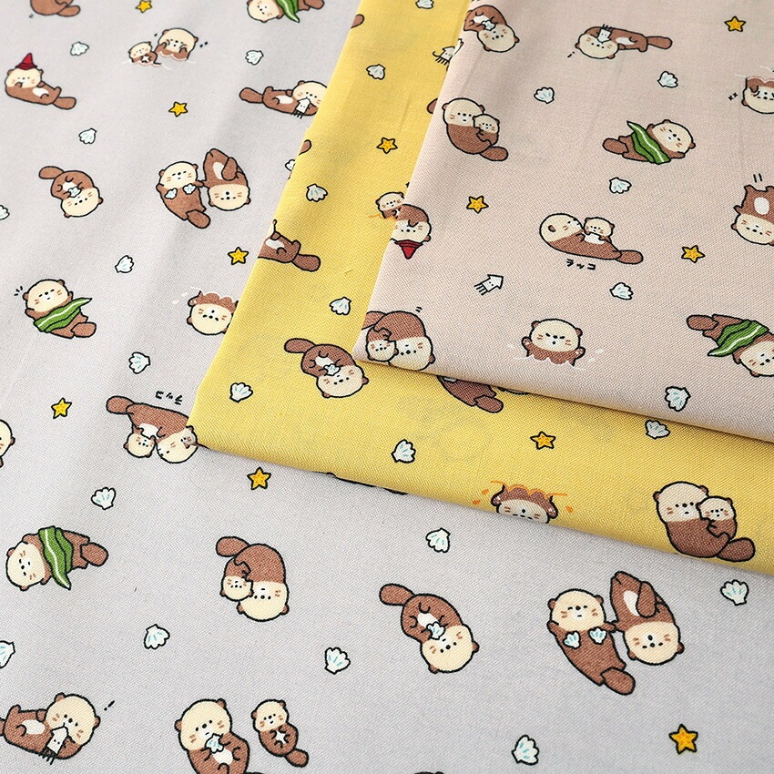 リトルアニマルワールド ラッコ シーチング 50cm単位