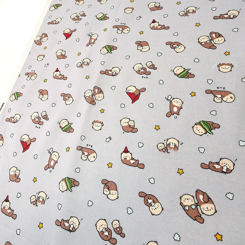 リトルアニマルワールド ラッコ シーチング 50cm単位