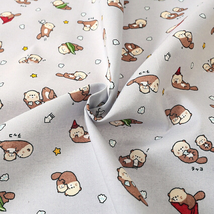 リトルアニマルワールド ラッコ シーチング 50cm単位