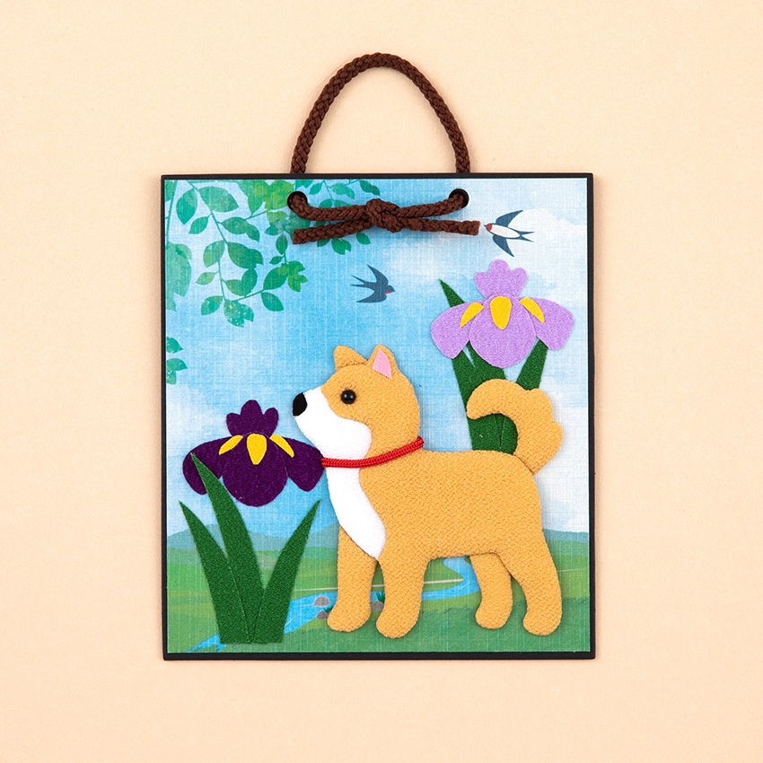 手芸キット ほっこり動物の押し絵かべ飾り 春セット(ねこ・うさぎ