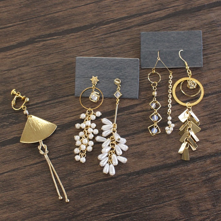 CraftCafe 下がりパーツ 長方形チェーン 約50mm ゴールド/シルバー 1個入り