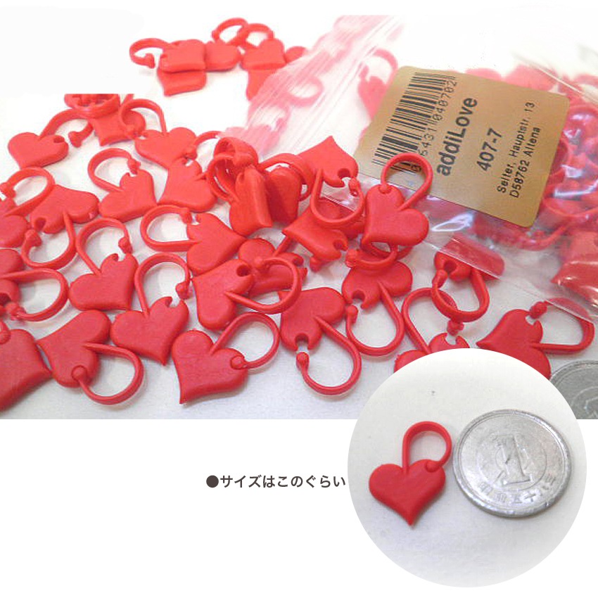 addi ハート型マーカー 5個色入り 407-7