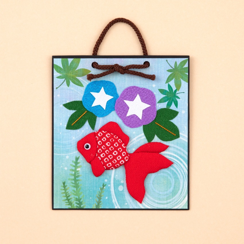 押し絵　押絵 手芸キット ほっこり動物の押し絵かべ飾り 夏セット(かえる・イルカ