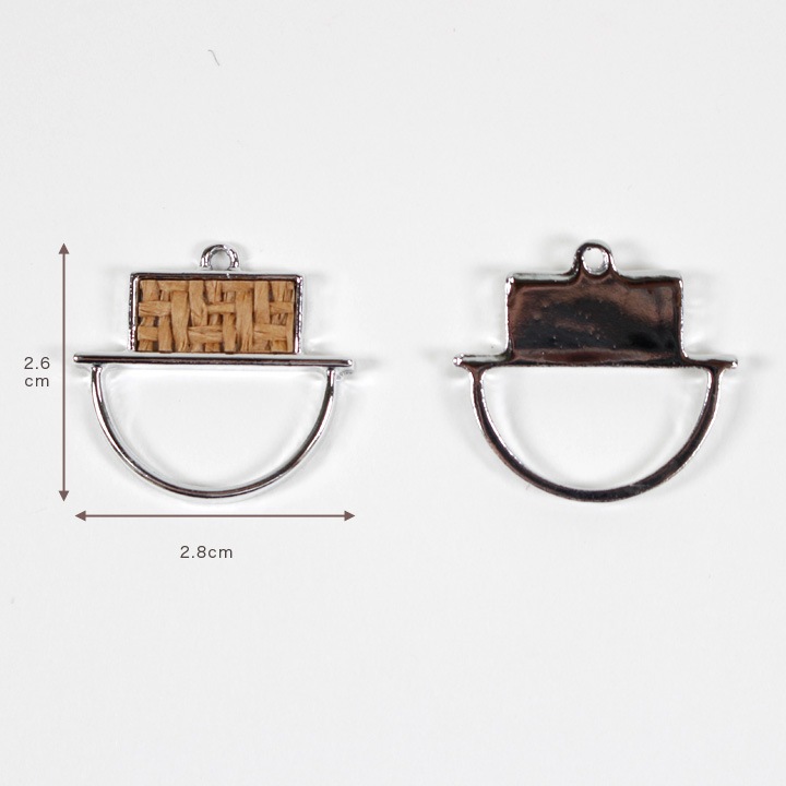 【お買い得品】CraftCafe メタル半円　角フレーム 2ヶ