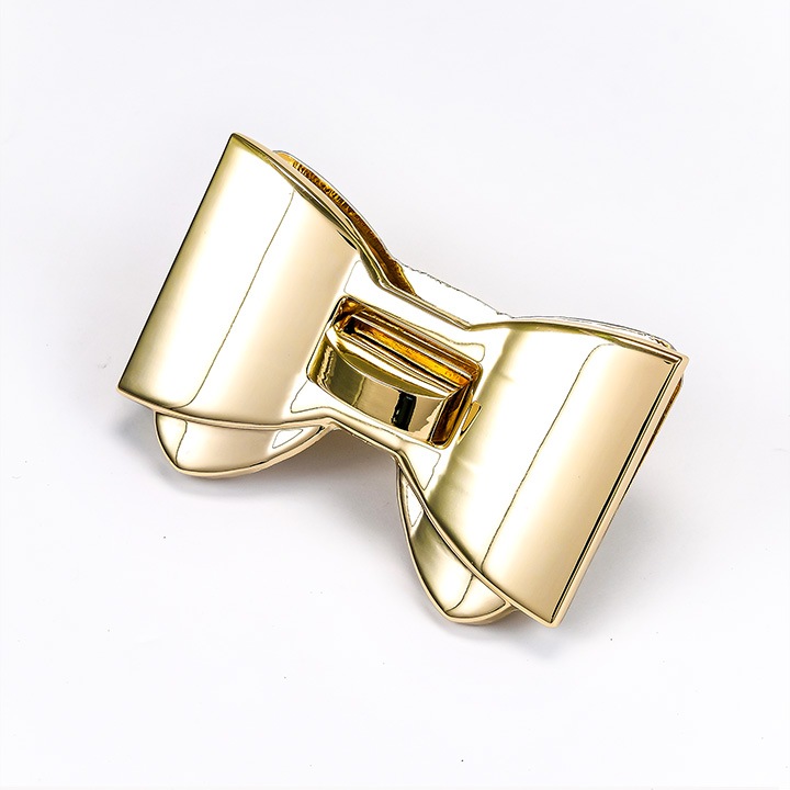 鞄金具 ヒネリ リボン ゴールド