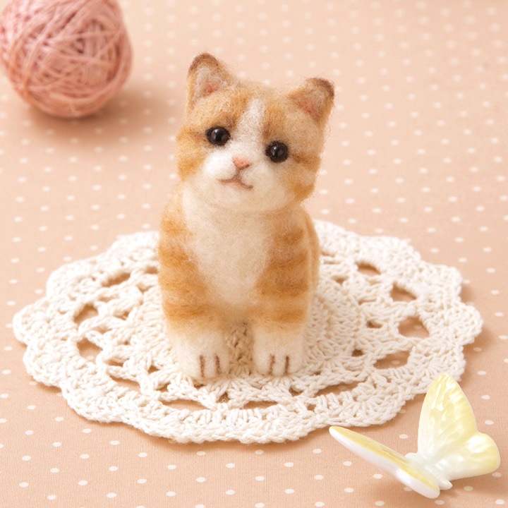 クラフト フェルト手芸 アクレーヌでつくる 茶トラの子猫 | キット
