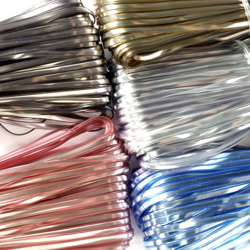 イロハコード(ハワイアンコード) 3mm幅 30m入 メタリックカラー 全5色