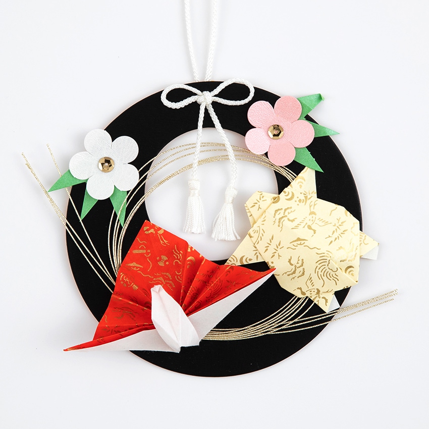 ‼️手作り吊るし飾り置き型‼️ 和紙の吊るし飾り 花と歳時の12か月 秋セット(おめでたご長寿