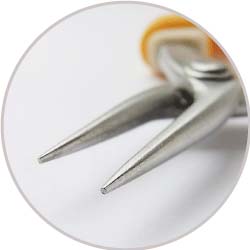 ビーズ　工具類　便利用具　ステンレスヤットコ 両丸(ラバーグリップ)