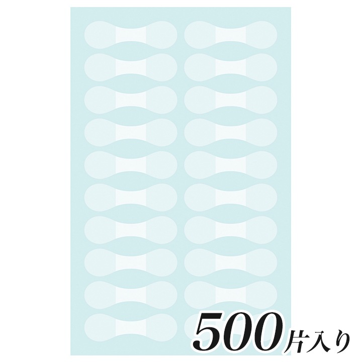 固定用透明シール メガネ型 500片