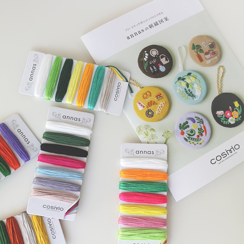 cosmo(コスモ)フリーステッチ用コットンクロスで作る annasの刺繍図案
