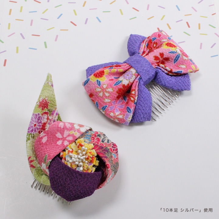 ワイヤーコーム 10本足 5個入り | ヘアアクセサリー金具 | 手芸用品の