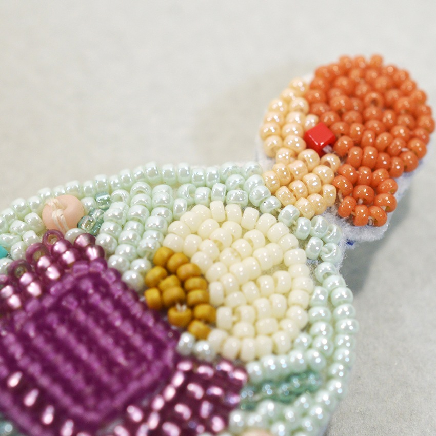 MIYUKI ビーズ刺しゅう ブローチキット Odekake BROOCH お祭り HCA14