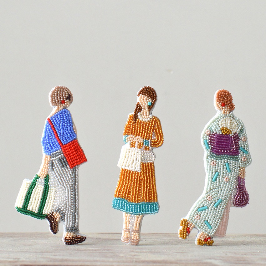 MIYUKI ビーズ刺しゅう ブローチキット Odekake BROOCH お祭り HCA14