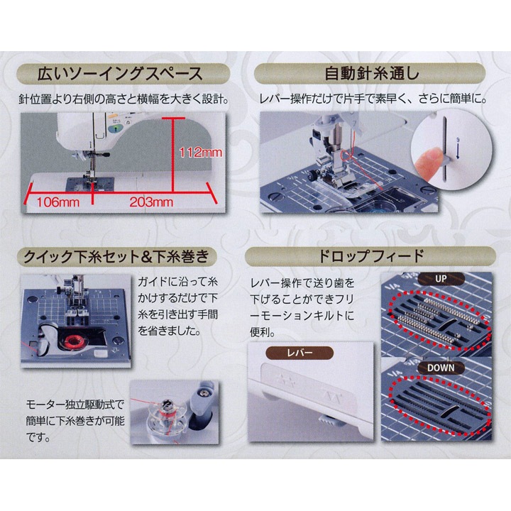 JUKI コンピューターミシン f350-J | 家庭用ミシン | 手芸用品の卸売り