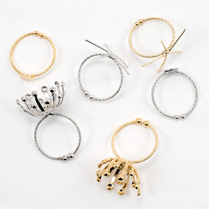 リング台 座金付き ゴールド・シルバー 1ヶ入り