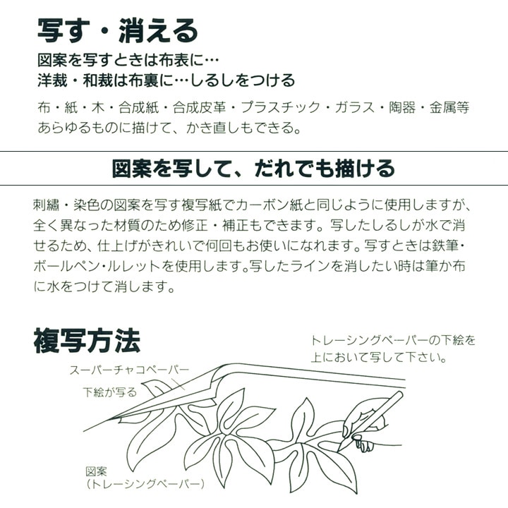 スーパーチャコペーパー 片面 2色セット 35×25cm | チャコペン類